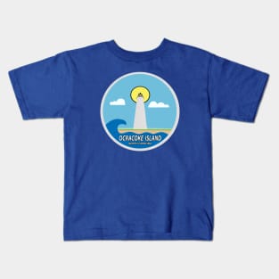 OCRACOKE LIGHTHOUSE WITH SUN Kids T-Shirt